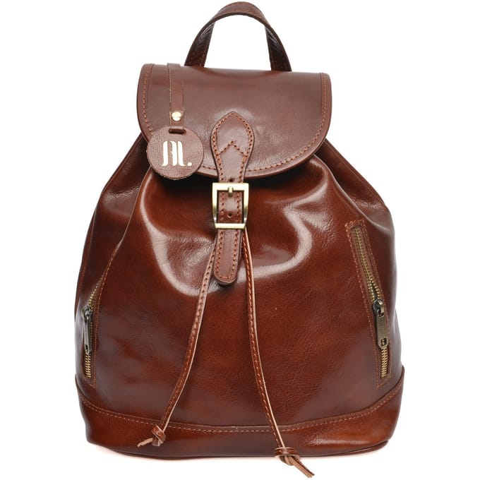 Anna Luchini Bordeauxrood Rundleer Tas