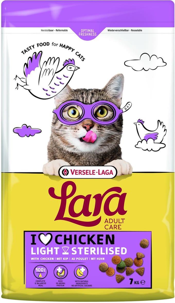 Lara Adult Care Light Sterilised Kip - Kattenvoer - 7 kg