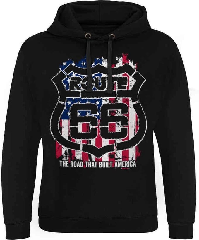 Route 66 Hoodie/trui -S- America Zwart