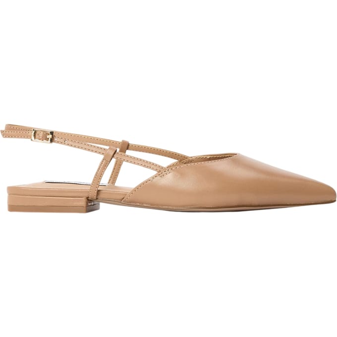 Steve Madden Dames Spencer Leren Slingback Sandalen (Tan)