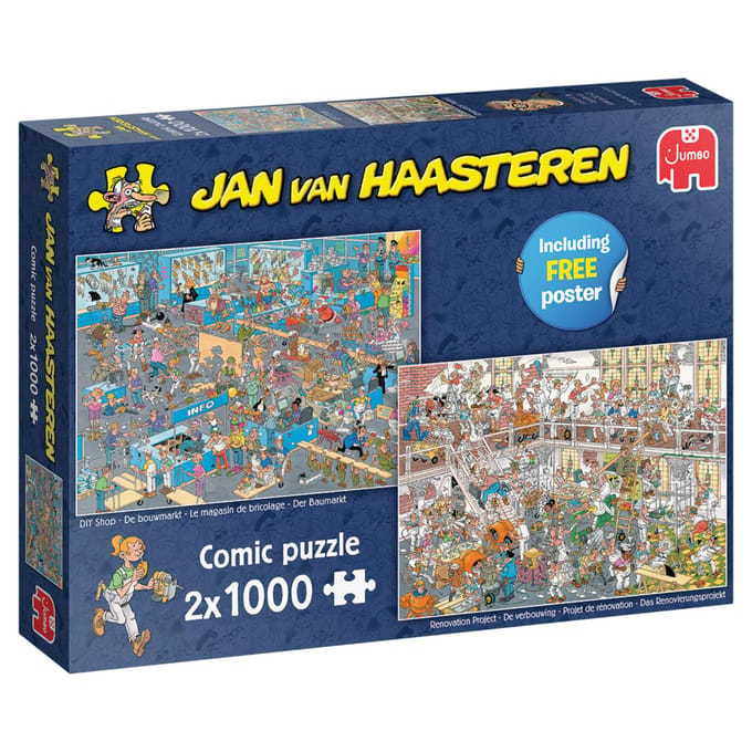 Jan van Haasteren - De Verbouwing & De Bouwmarkt - 2X1000 stukjes puzzel - Legpuzzel