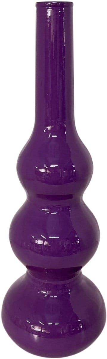by Mooss - Enamel - Vaas - Paars - Purple - Large - 100 cm - Ã˜ 32cm - Hoogglans - Metaal - Groot - Chique - Trendy - Hip - Eyecatcher - Decoratief - Emaille