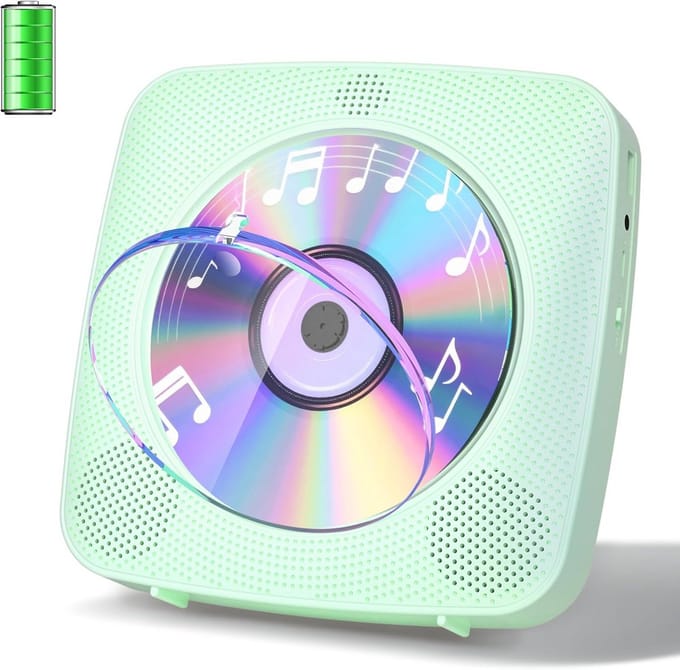 Draagbare Desktop CD Speler met Ingebouwde Speakers en Bluetooth