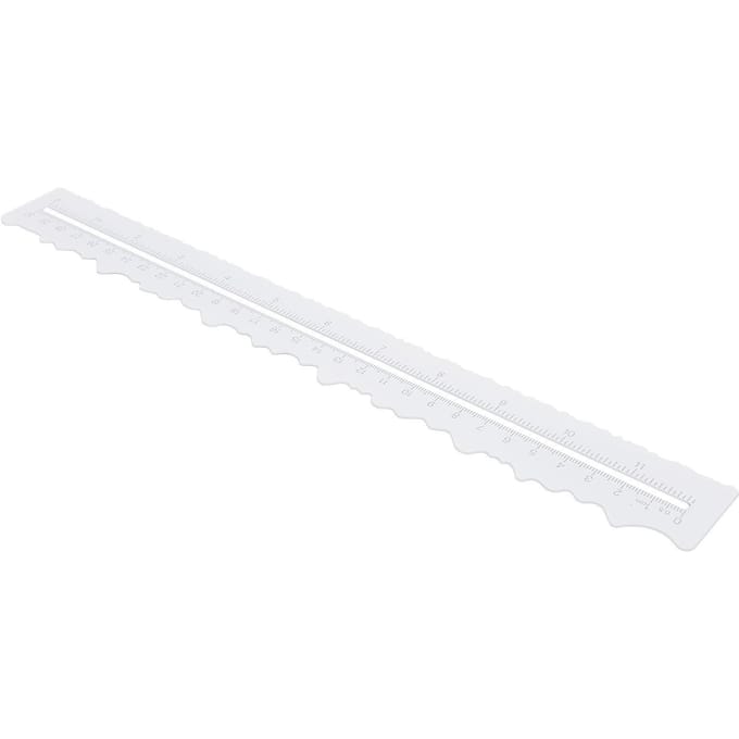 Papier Scheur Liniaal Plastic Dubbelzijdig Deckle Edge Liniaal voor Knutselactiviteiten white