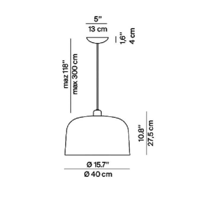 Luceplan Zile hanglamp wit mat, Ø 40 cm