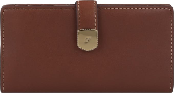 Fossil Lennox Portemonnee Leer 16.5 cm - Dames - Staand formaat - medium brown