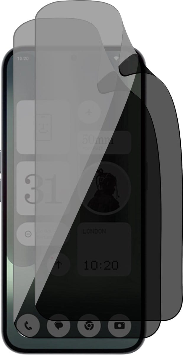 Privacy Screenprotector geschikt voor Nothing 2a Plus - 2x FlexGuard Screen Protector