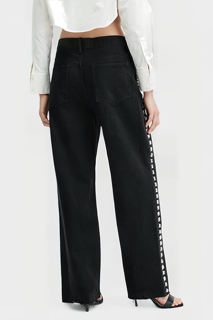 AllSaints Blake Stud Jean Black Taglia: W26 | Pantaloni Outlet | Donna | Nero