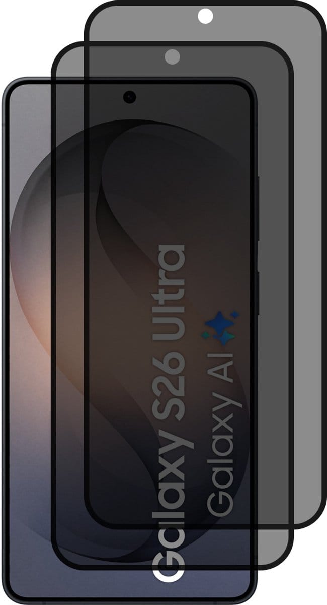 Samsung Galaxy S26 Ultra Privacy Screenprotector gehard glas tempered glass - 2 stuks