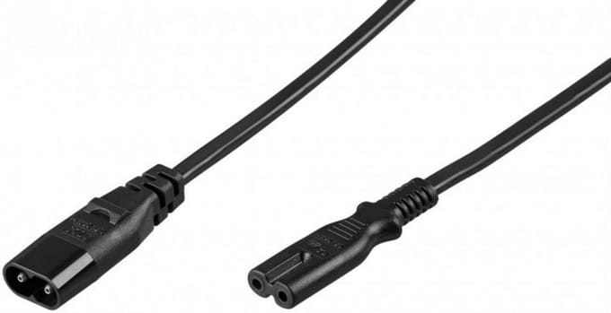 Pro Extension cord C7/C8 2 m Zwart