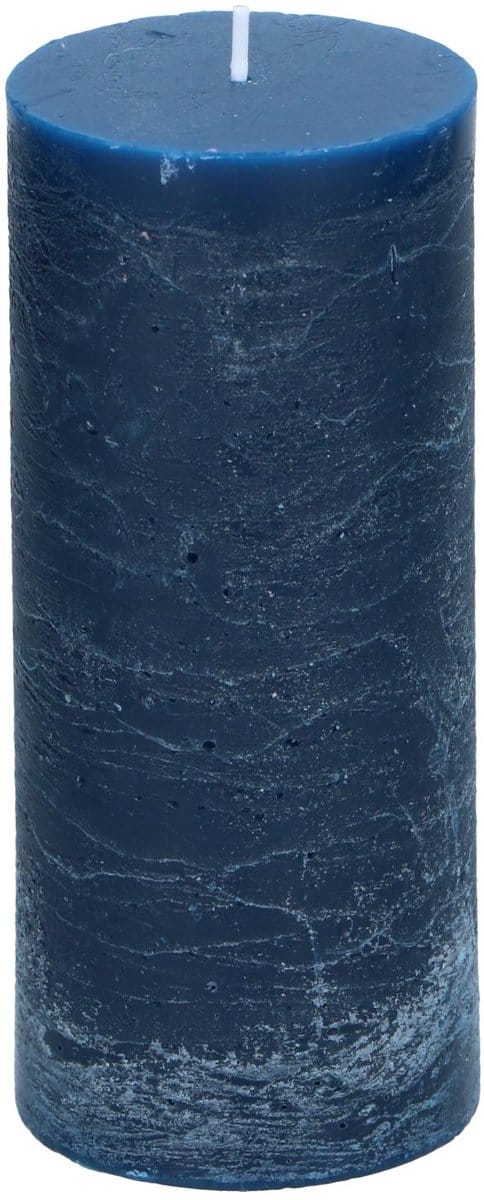 Kaars blauw Ø7xh16cm