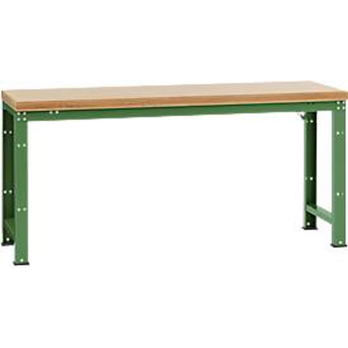 Manuflex werkbank Profi standaard, Tafelblad multiplex B 2000 x D 700, resedagroen