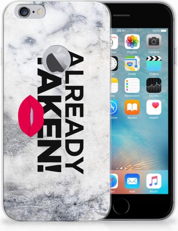 Back Cover voor Apple iPhone 6 Plus | 6s Plus Siliconen hoesje met naam Already Taken White