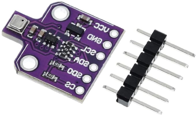 Milieusensor Module - Omgevingssensor BME680 - Omgevingsdata Meten - 4-in-1 Sensor - DC 5V - Zwart