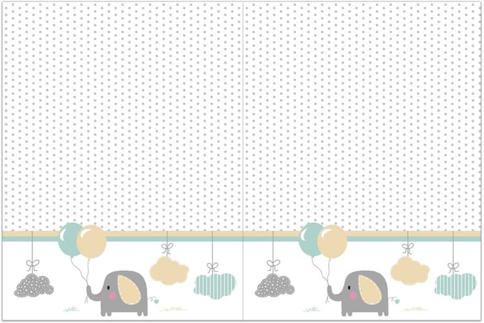 Vegaoo - Plastic tafelkleed baby olifant 120 x 180 cm babyshower