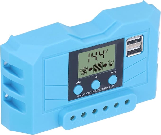 Zonne Laadregelaar - PWM Controller - Accu Beheer - LCD Scherm - 10A - Zwart