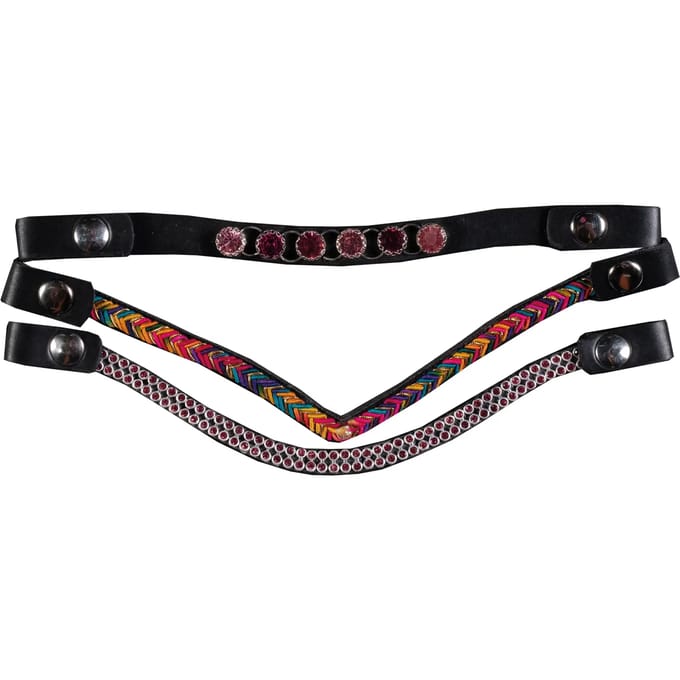 HKM - Hobby horse - Frontriem Set Van 3 - Roze