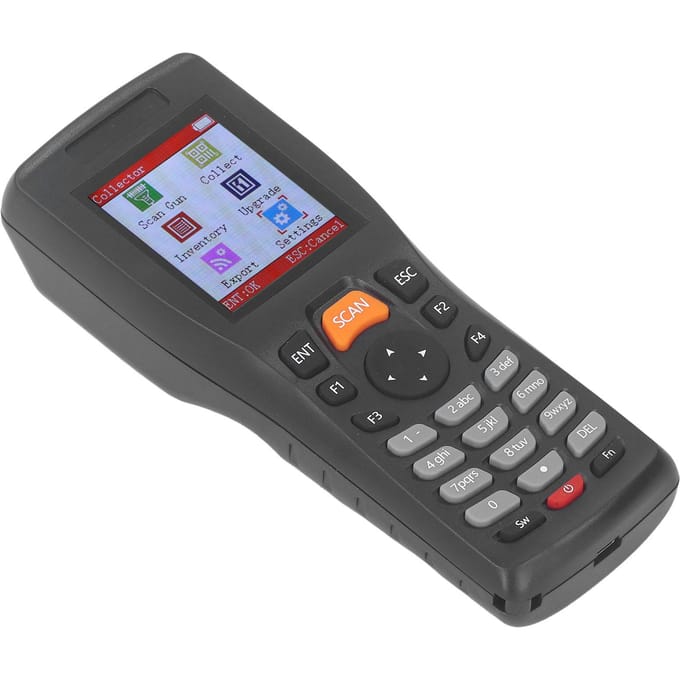 Scanner de codes-barres 2,4 GHz sans fil CCD Lumière rouge Lecteur de codes-barres Écran 2,2 pouces Collecteur de données black