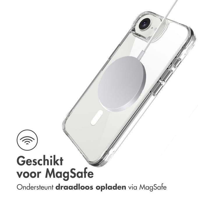 imoshion Hoesje - Geschikt voor iPhone 17e / 16e - geschikt voor MagSafe case - Transparant