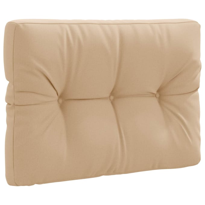 vidaXL - Palletrugkussen - VIANEN - 100% - Polyester - Zand - 70 - x - 60 - x - 12 - cm