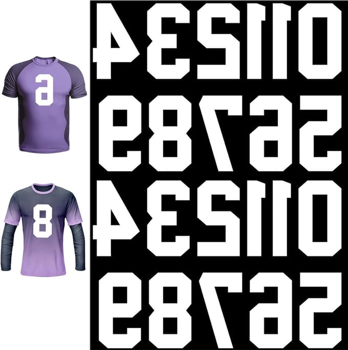 22 Stuks Warmte Druk Transfer Nummers 0-9 voor Sportkleding DIY - Team Uniform Voetbal Basketbal Honkbal