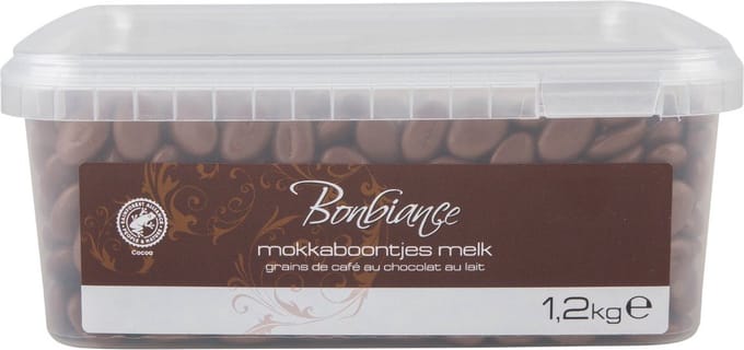 Mokkaboontjes Melk | GROTE Emmer 1,2 Kilo | Bonbiance