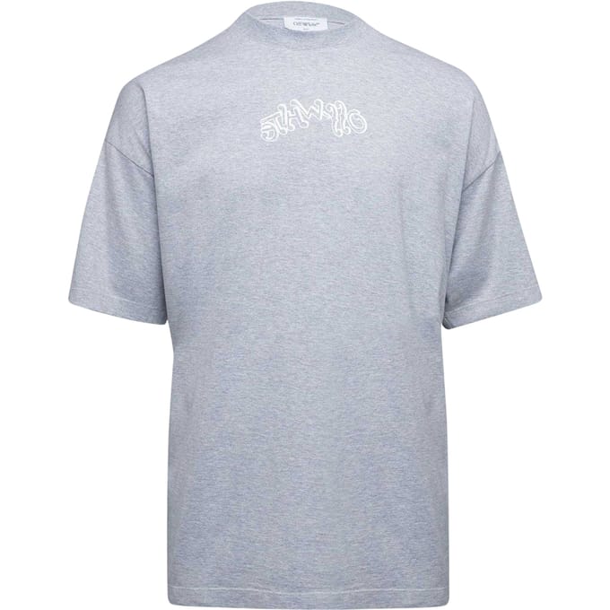 Off White Heren Hl_Music Grafisch T-Shirt Regular (Grijs/Wit)