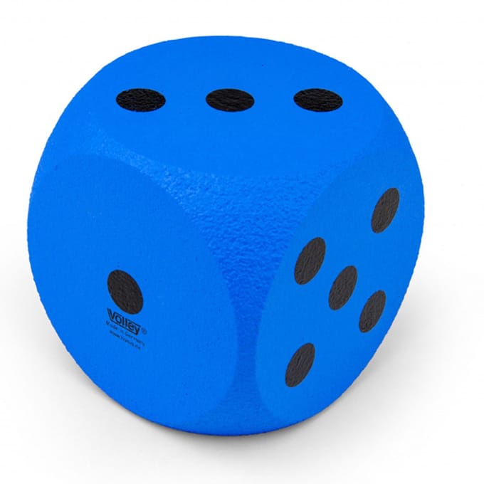 Dobbelsteen Volley® met huid 40 cm Blauw
