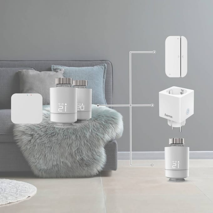 Hama WLAN Verwarmingsregeling 2 x Smart Radiator Thermostaten + Central Control