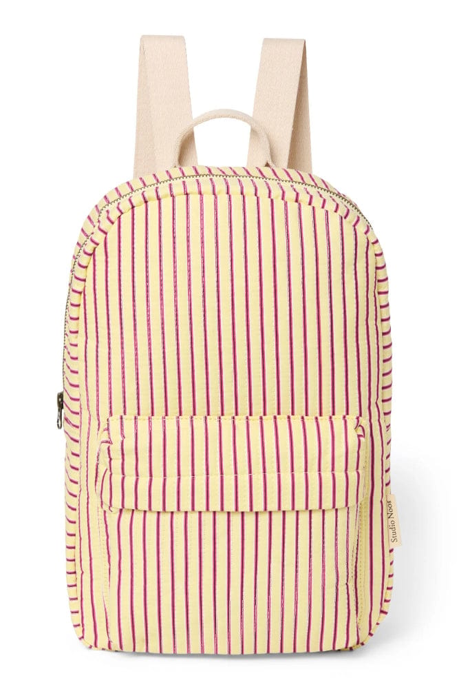 Studio Noos poplin rugzak midi butter yellow striped