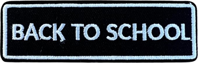 Back to School strijkapplicatie strijk embleem - patch - patches - stof & strijk applicatie