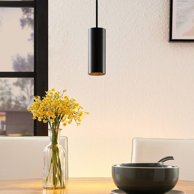Arcchio - hanglamp - 1licht - Aluminium - H: 15 cm - GU10 - zwart