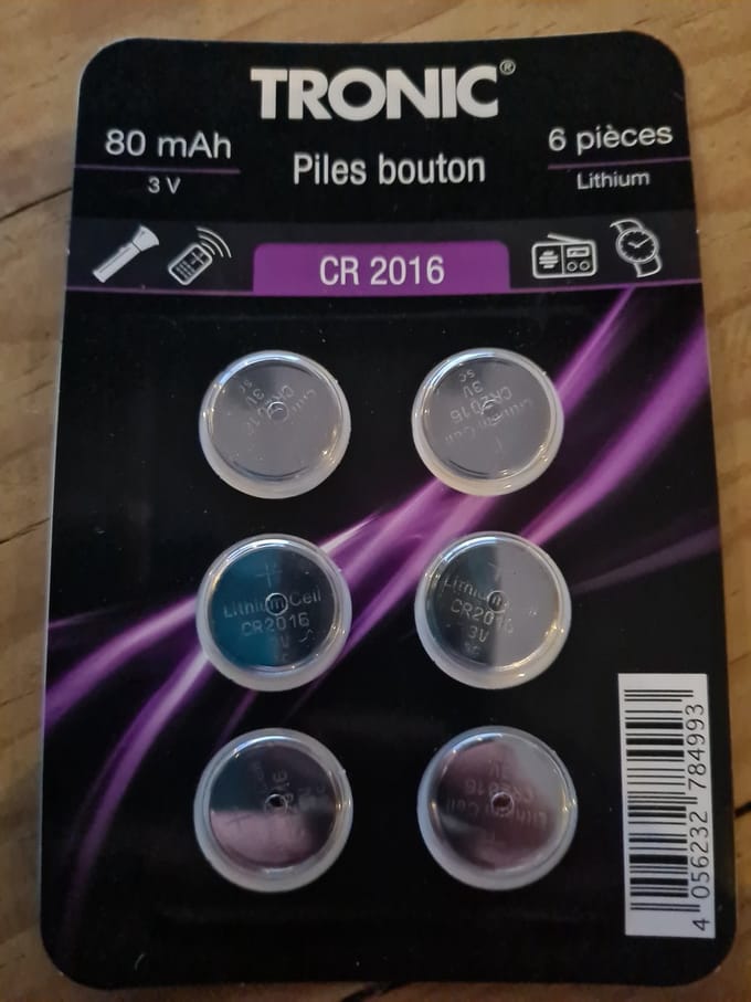 Tronic CR2016 Batterij 3V, Blister 6 stuks
