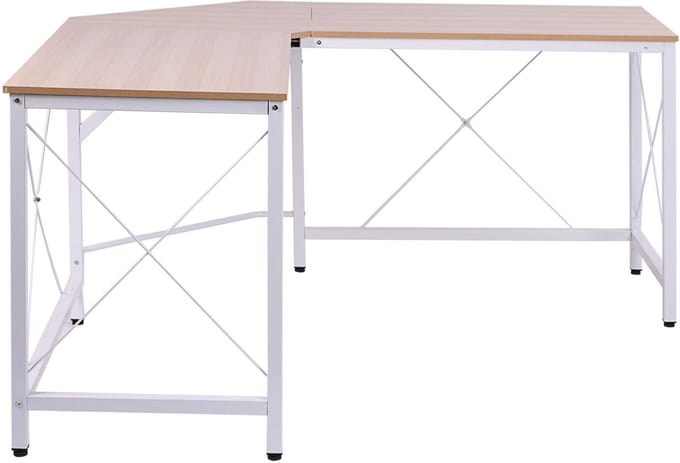 Bureaus - 150x150x76 cm - L-Vorm Bureau - MDF, Hoekbureau - Natuurlijk