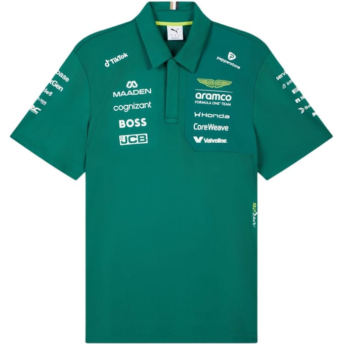Puma X Aston Martin F1 Replica Poloshirt Groen L Man