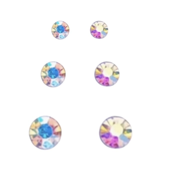 3 paar -Allergievrij- oorknopjes- multi- Charme Bijoux