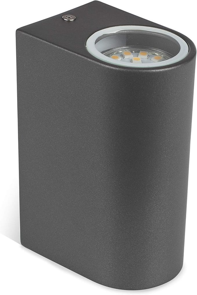 LED Wandlamp voor Tuin en Terras, Grijs, 95 x 67 x 145 mm