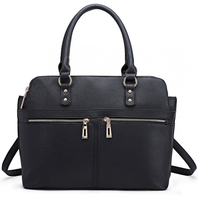 Miss Lulu Handtas - Schoudertas Dames - Laptoptas - Zwart (LT1706 BK)