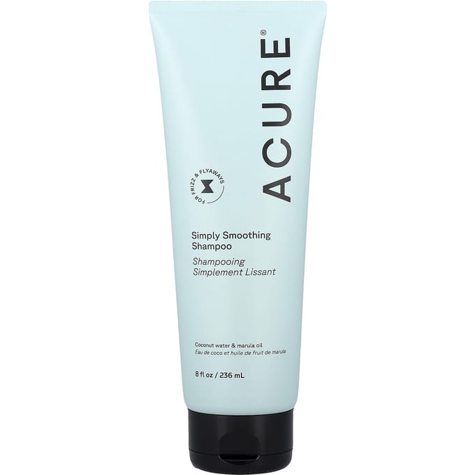 ACURE, Simply Smoothing Shampoo, Kokosnoot & Marula Olie, 236,5 ml (8 fl oz) white