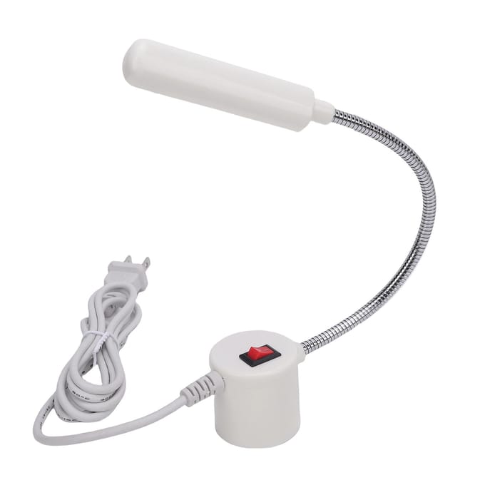 Naaimachinelamp 20 LED's Paarse Verlichting Flexibele Hals Magnetische Basis LED Naailamp US Plug gray