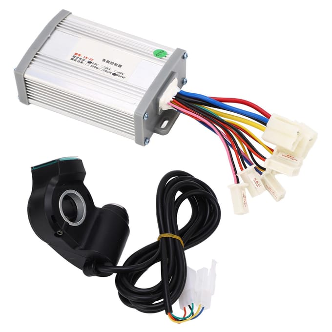24V 800W Elektrische Fiets Controller Duimgashendel Handvat Kit Lithium Batterij Fiets Retrofit Kit gray