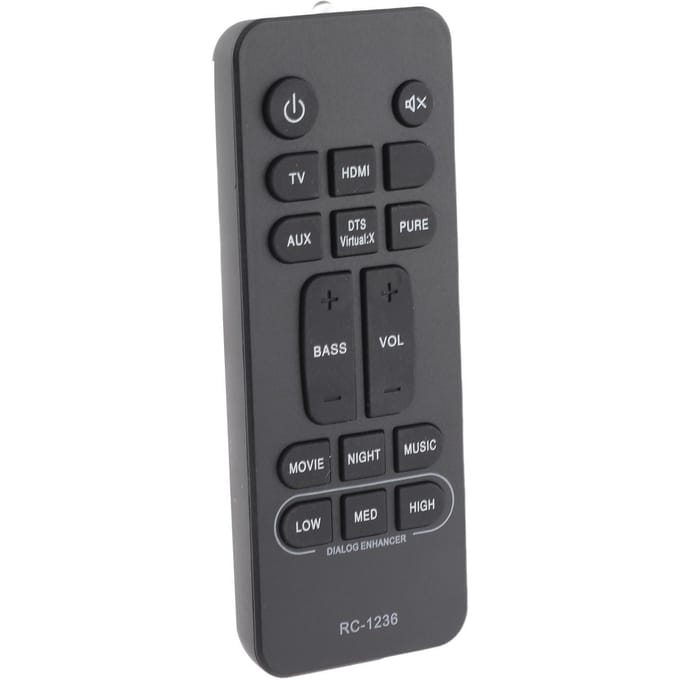 Soundbar Afstandsbediening Op Batterijen Werkende Geluidsafstandsbediening Vervanging voor Bar Speaker gray