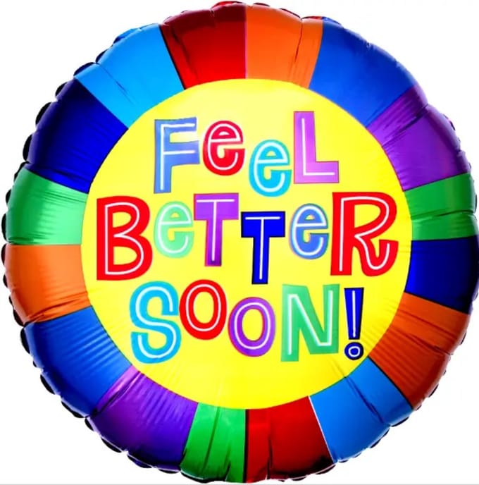 Folieballon 18 inch feel beter soon