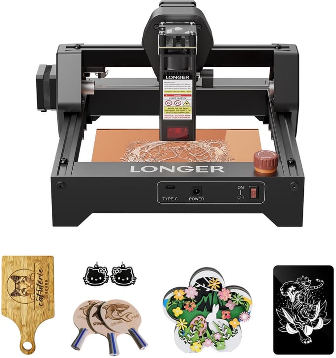 LONGER RAY5 Mini 5.5W Lasergraveermachine – Snijden & Graveren – WiFi/App – Direct Klaar voor Gebruik