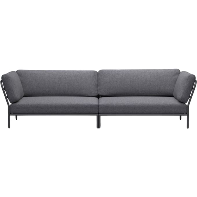 HOUE - Level Loungebank - Sunbrella Natte - Sooty grijs - Armleuning links - 4 - 6 Wochen