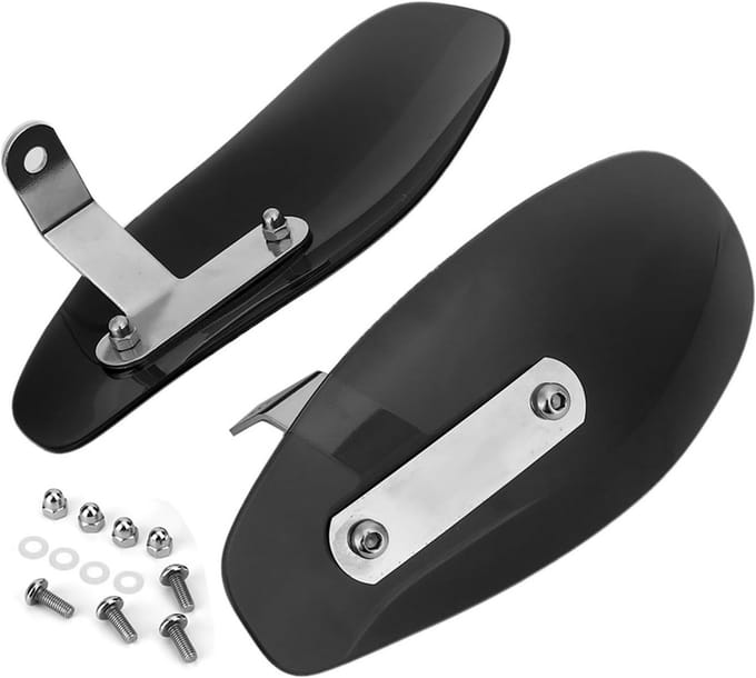 Universele Handbeschermers Motor Wind Deflector 10mm Montage Zwart