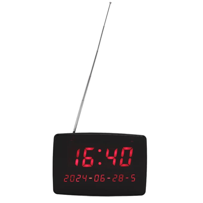 Draadloos Oproepsysteem voor Restaurants IPX4 Waterdicht 20 Knoppen Zender en 1 Digitale Display US Plug black