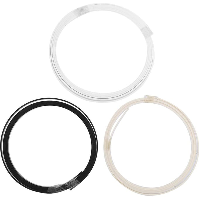 3 Stuks Purfling ABS Kunststof Gitaar Binding Strip Decoratieve Gitaar Strip 1610x5x1.5mm white