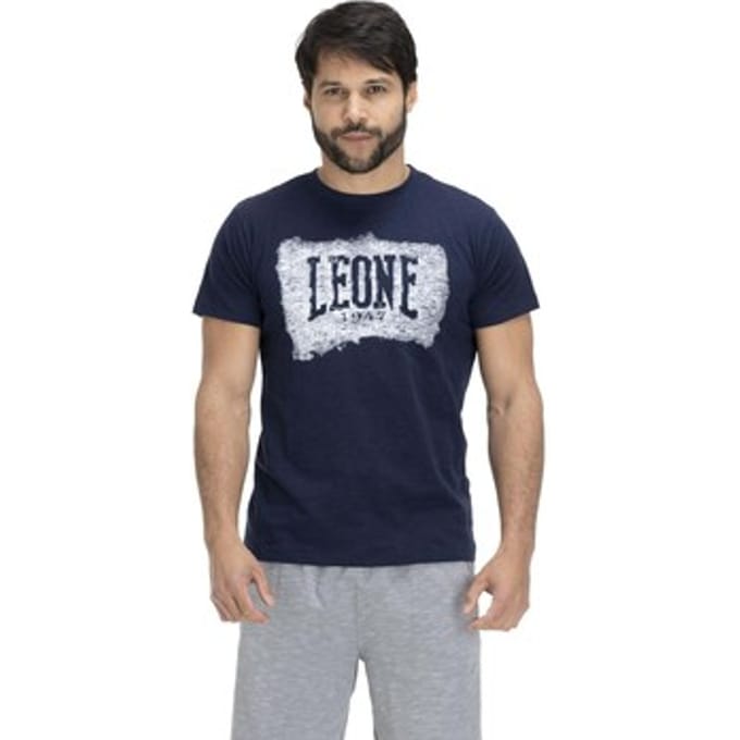T-shirt Korte Mouw Leone 1947 Man Short Sleeves Indigo
