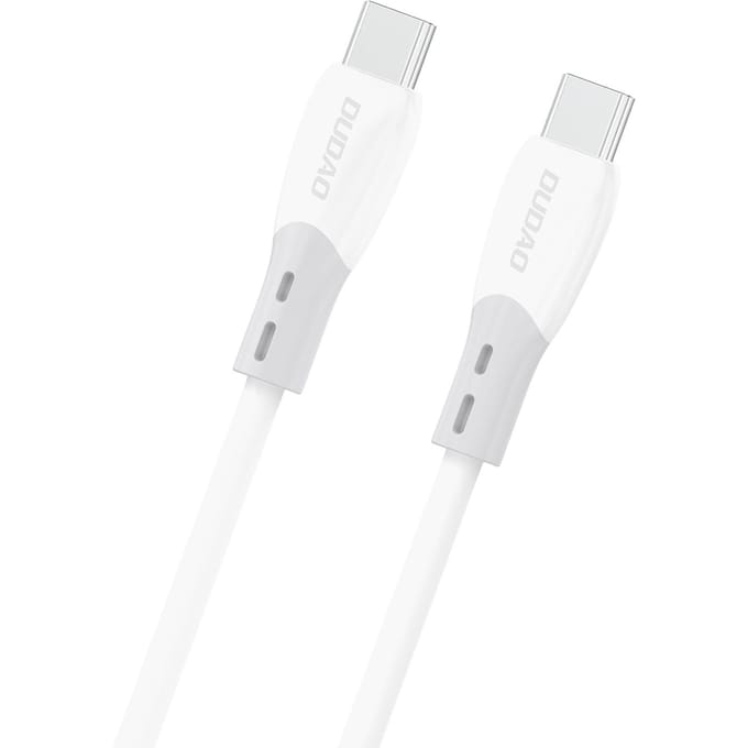 Dudao L25SC 60W USB-C - USB-C Cable with Soft Silicone Braid 1m - White